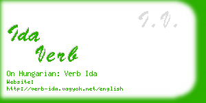 ida verb business card